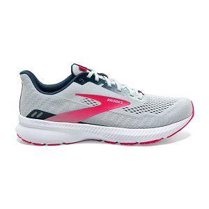 Brooks Launch 8 Road Running Shoes - Womens, Grey/Pink/White | IE-DSE529403